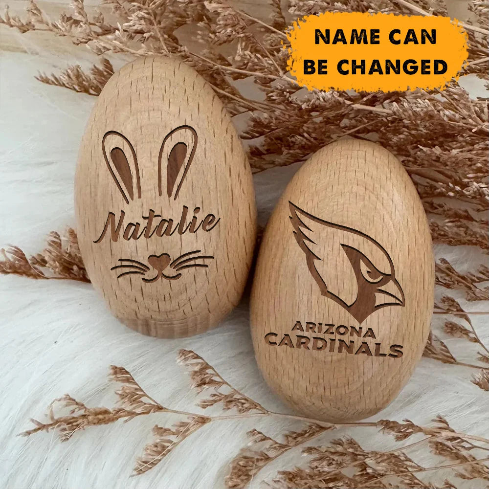 NFL Easter Wooden Egg Custom Any Name Gifts
