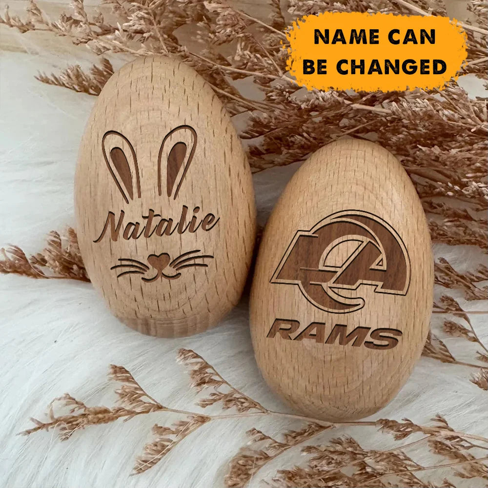 NFL Easter Wooden Egg Custom Any Name Gifts