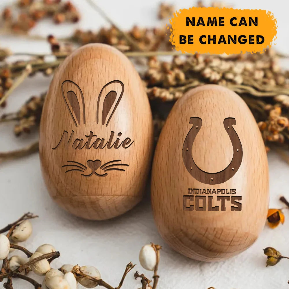 NFL Easter Wooden Egg Custom Any Name Gifts