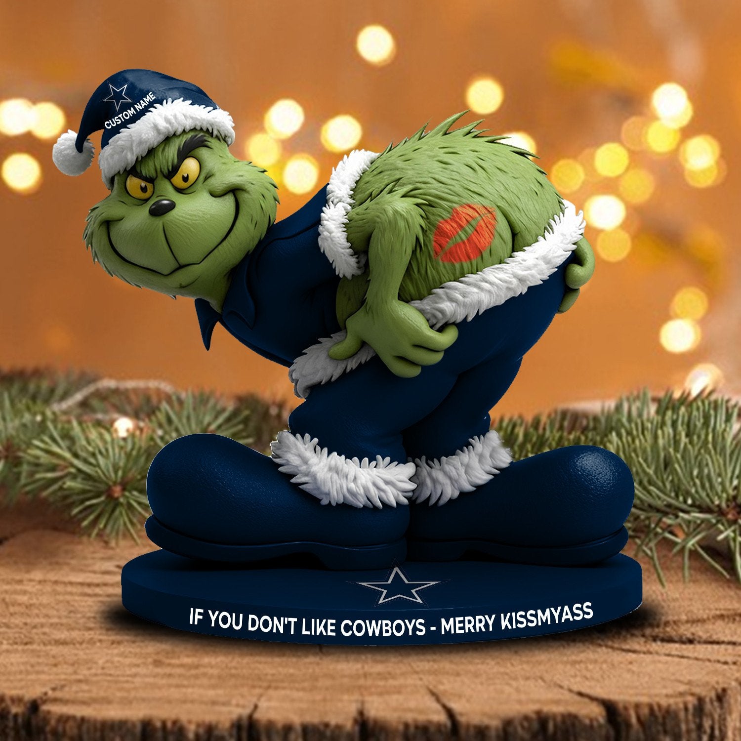 Full NFL Grinch Version Acrylic Block