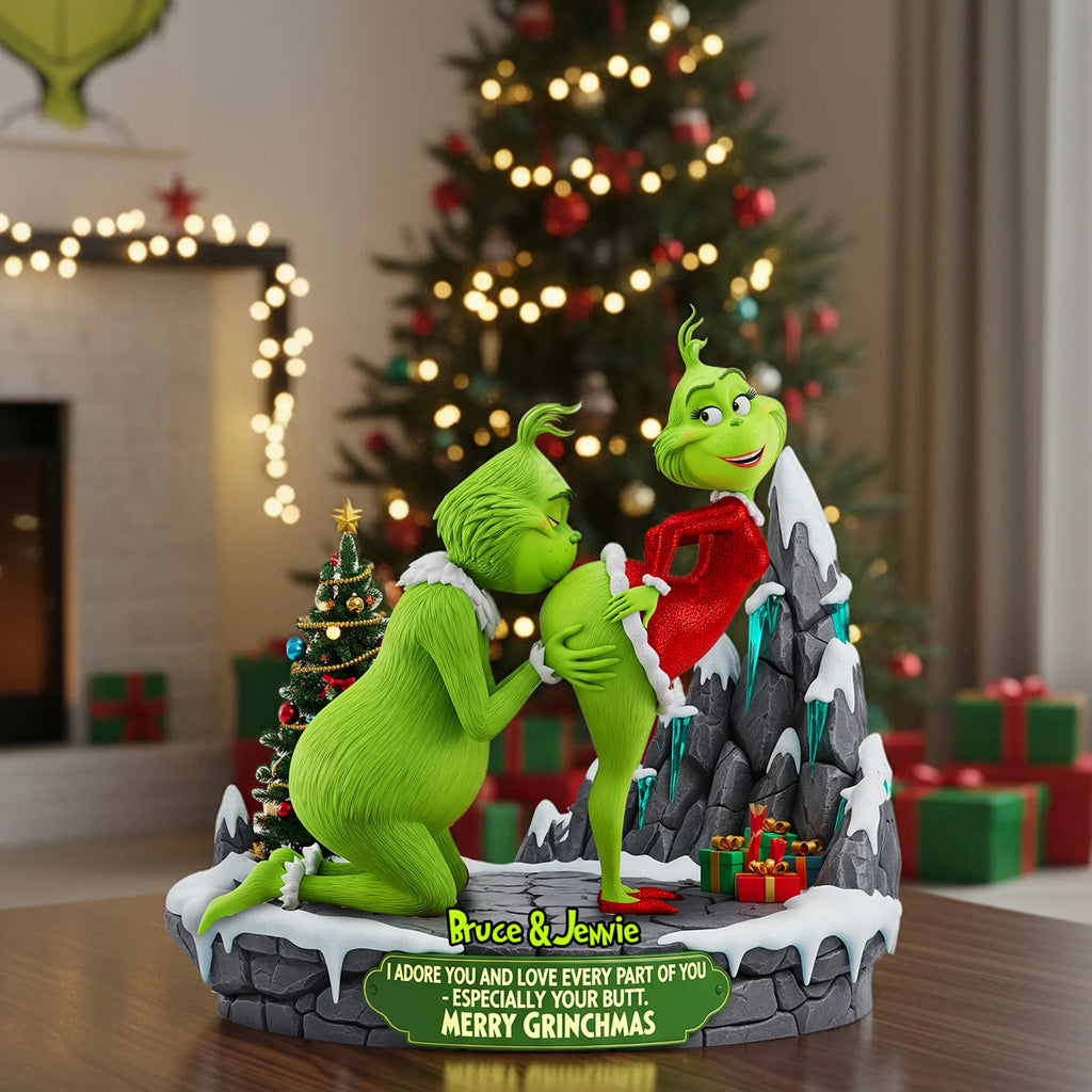 Funny Green Monsters Acrylic Plaque- Personalized Gifts for Couple