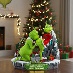 Funny Green Monsters Acrylic Plaque- Personalized Gifts for Couple