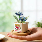 NFL Custom Birth Month Glass Flower Pot Handmade Gift For Fan - Limited Edition