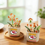 NFL Custom Birth Month Glass Flower Pot Handmade Gift For Fan - Limited Edition