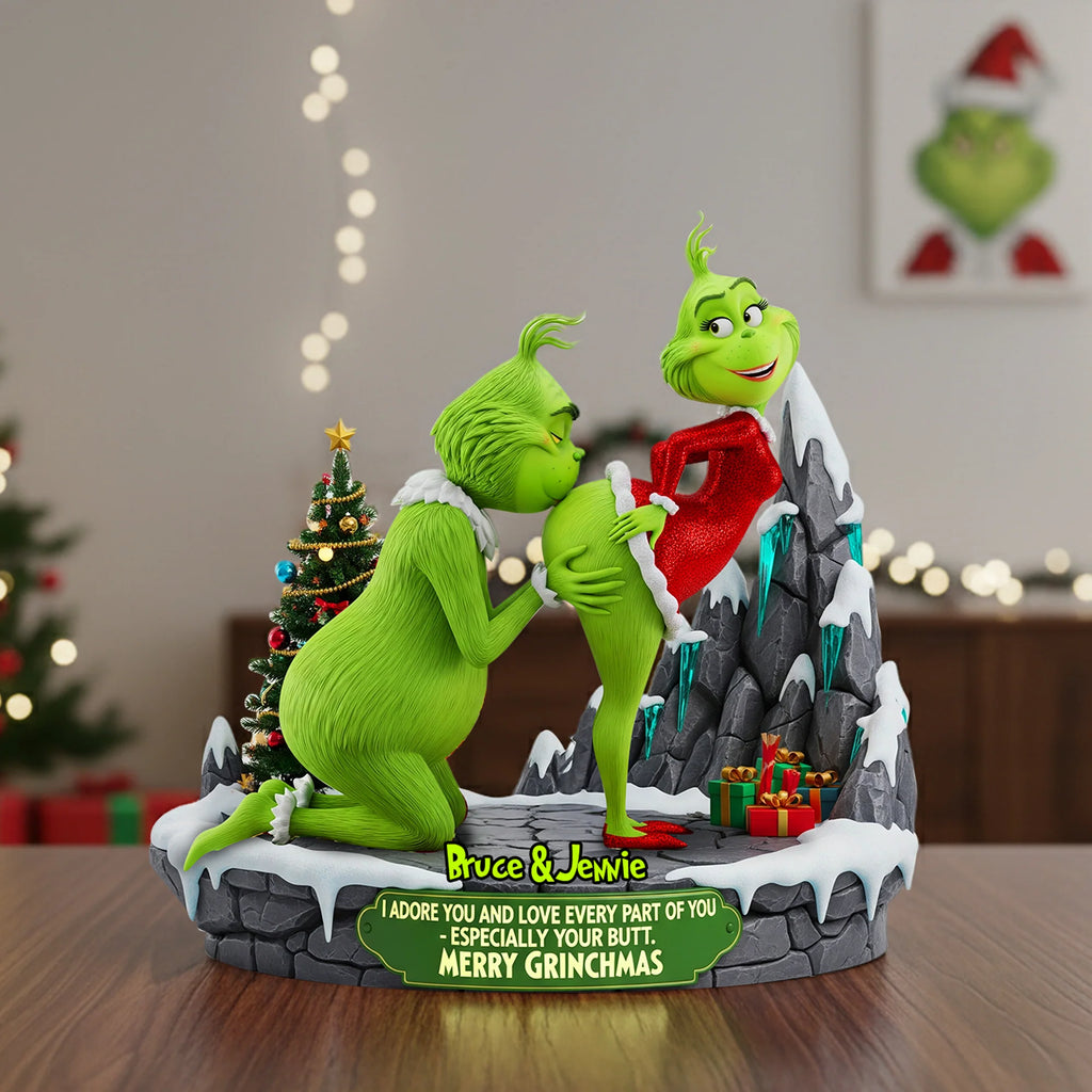 Funny Green Monsters Acrylic Plaque- Personalized Gifts for Couple