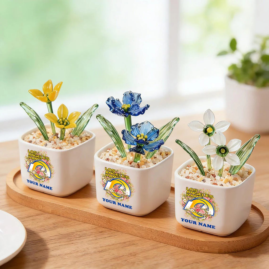 NFL Custom Birth Month Glass Flower Pot Handmade Gift For Fan - Limited Edition
