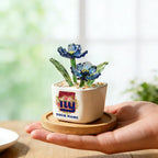 NFL Custom Birth Month Glass Flower Pot Handmade Gift For Fan - Limited Edition