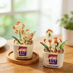 NFL Custom Birth Month Glass Flower Pot Handmade Gift For Fan - Limited Edition