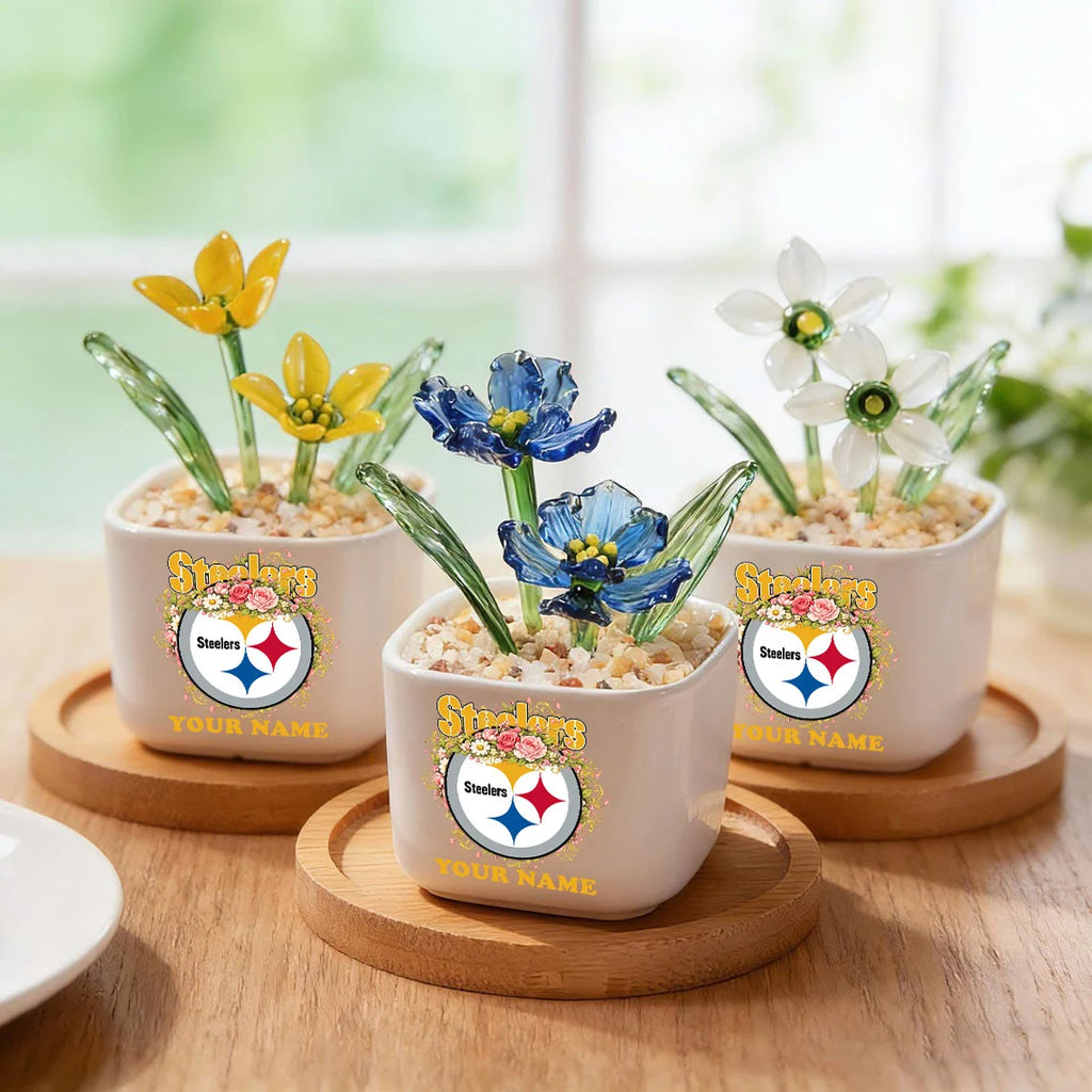 NFL Custom Birth Month Glass Flower Pot Handmade Gift For Fan - Limited Edition