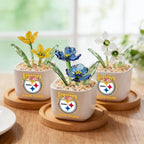NFL Custom Birth Month Glass Flower Pot Handmade Gift For Fan - Limited Edition