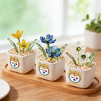 NFL Custom Birth Month Glass Flower Pot Handmade Gift For Fan - Limited Edition