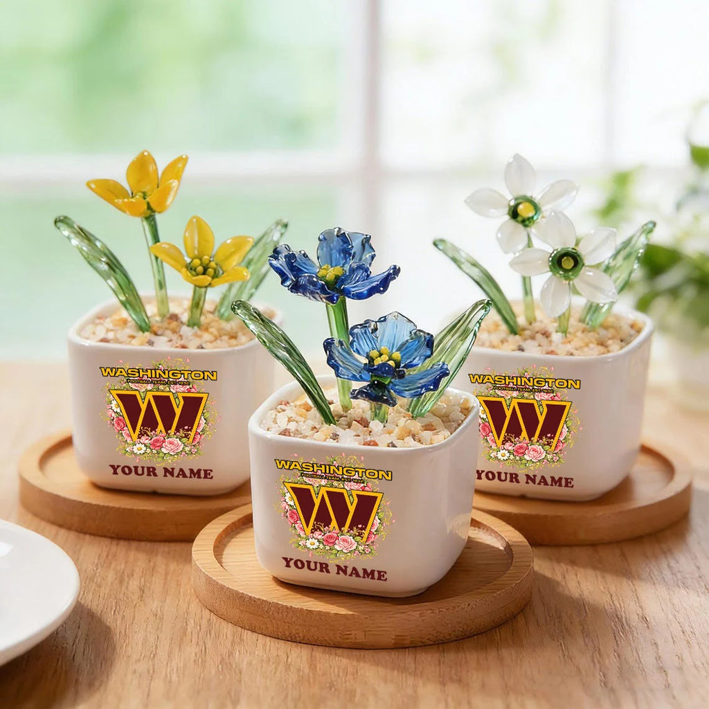 NFL Custom Birth Month Glass Flower Pot Handmade Gift For Fan - Limited Edition