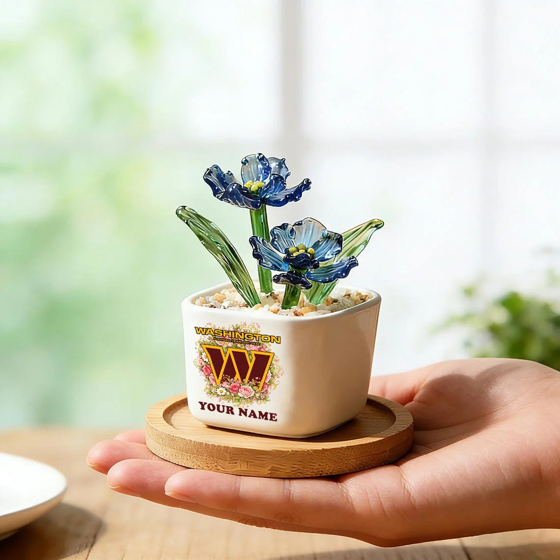 NFL Custom Birth Month Glass Flower Pot Handmade Gift For Fan - Limited Edition