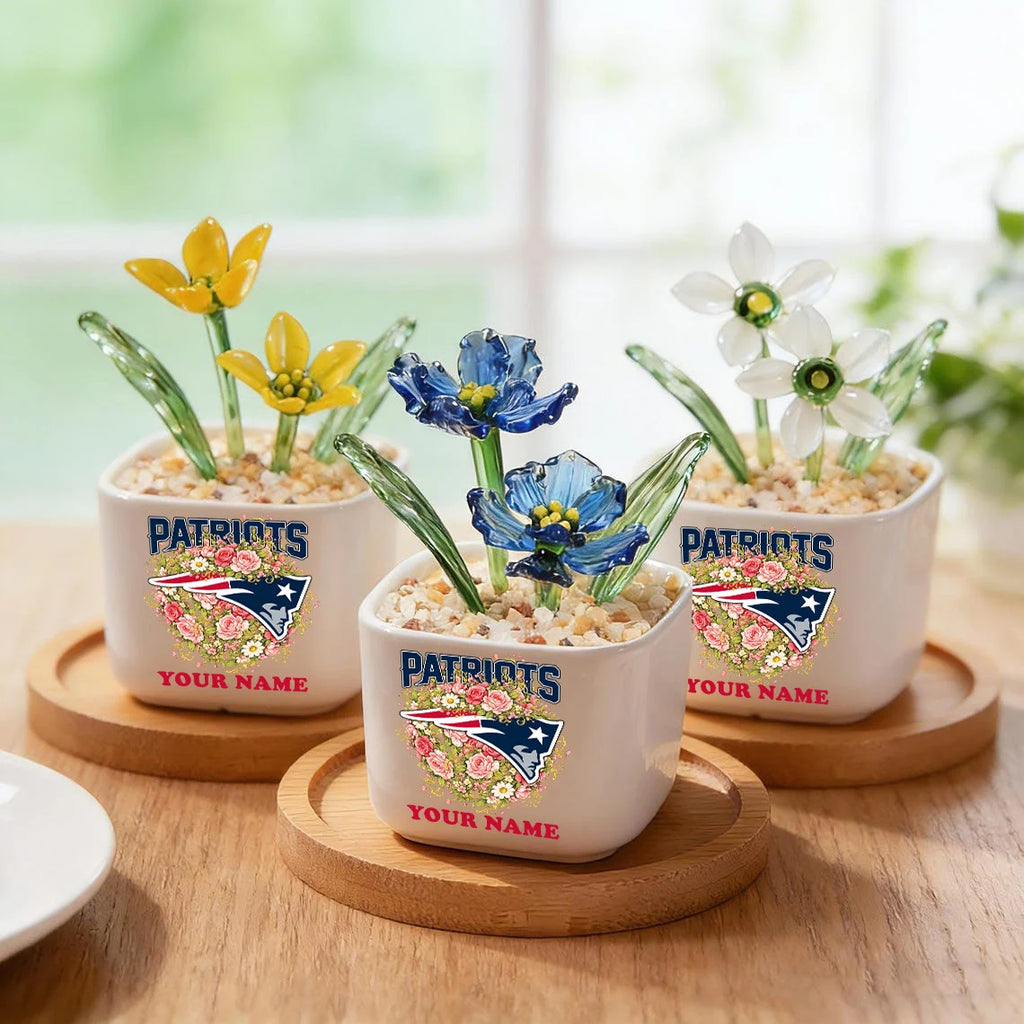 NFL Custom Birth Month Glass Flower Pot Handmade Gift For Fan - Limited Edition