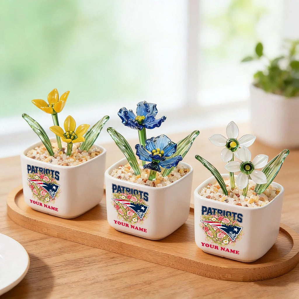 NFL Custom Birth Month Glass Flower Pot Handmade Gift For Fan - Limited Edition