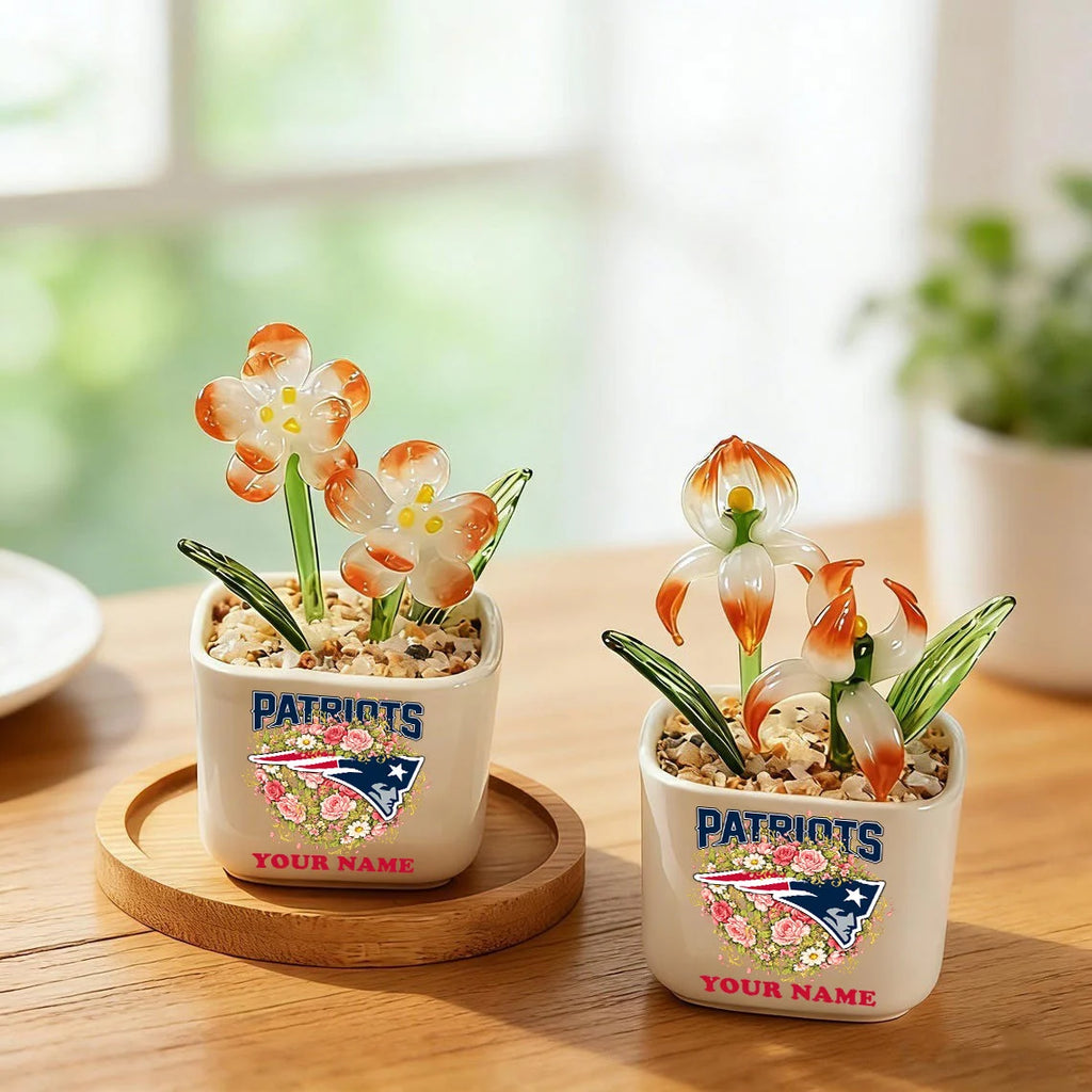 NFL Custom Birth Month Glass Flower Pot Handmade Gift For Fan - Limited Edition