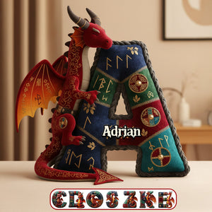 Mythical Initial Pillow Personalized Gifts