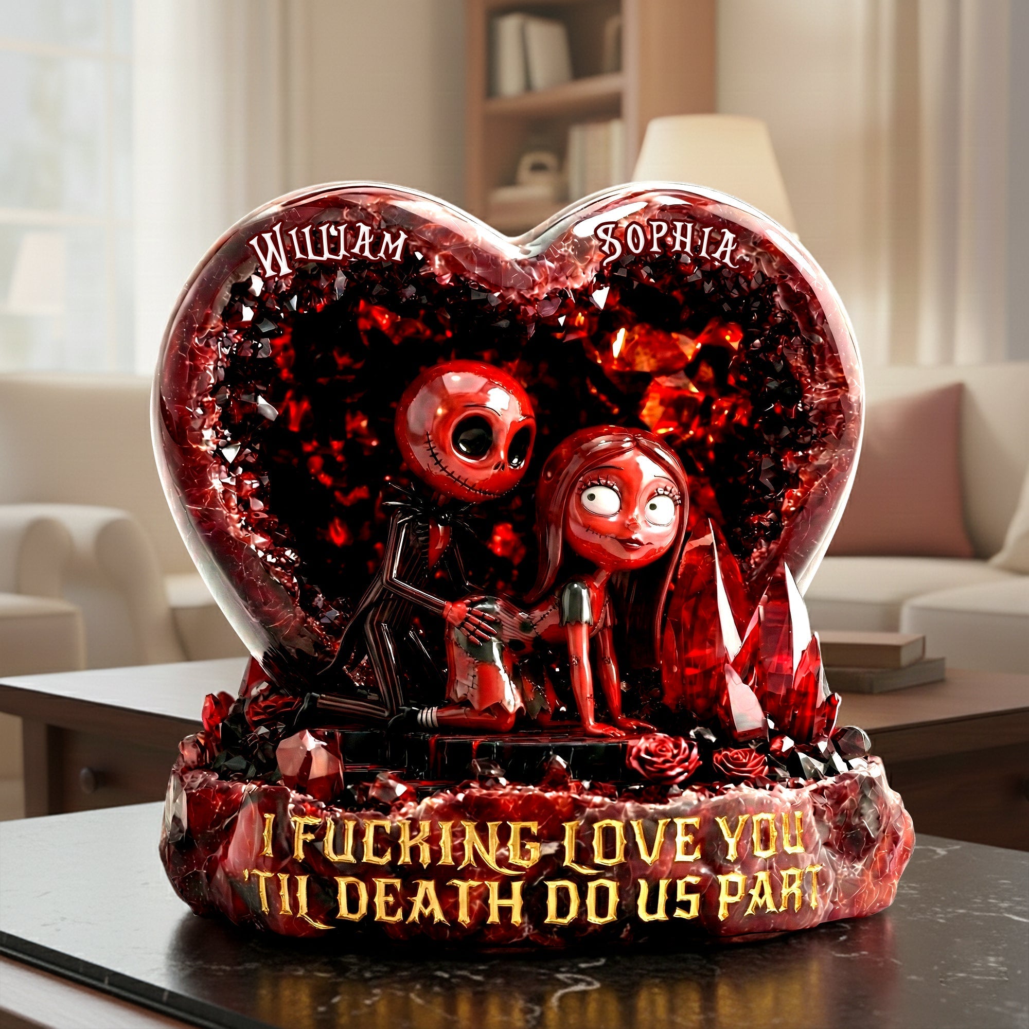 Romantic Couple Acrylic Plaque - Personalized Gifts For Couples