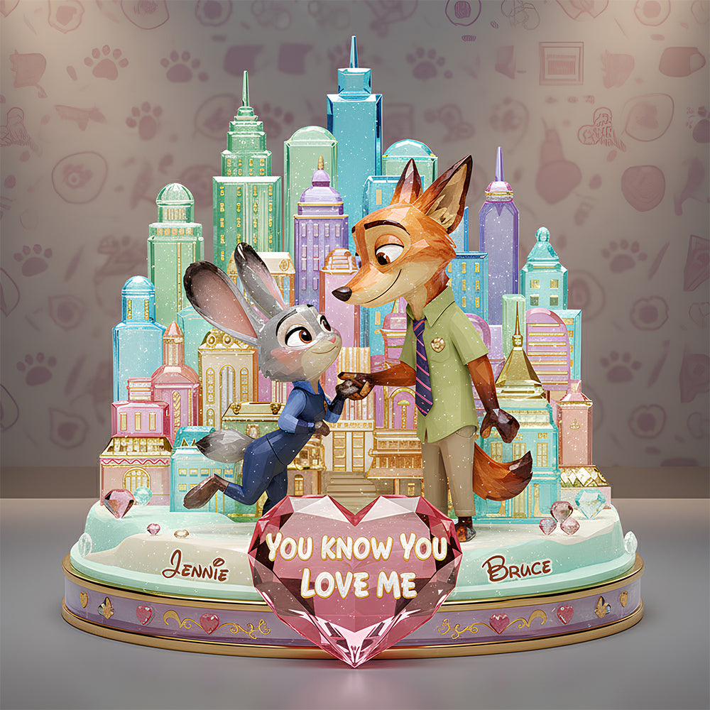 Romantic Couple Acrylic Plaque - Personalized Gifts For Couple