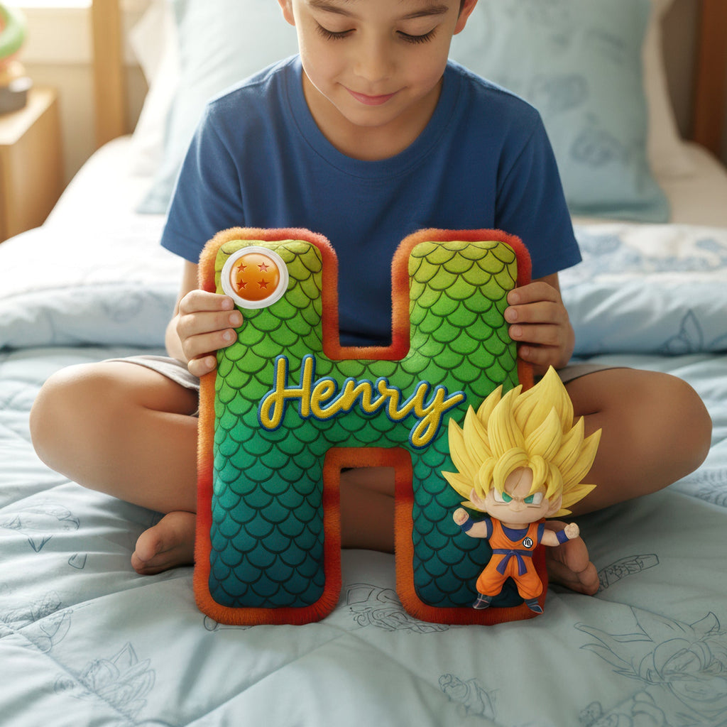 Strong Warrior Pillow – Personalized Initial Letter Gift