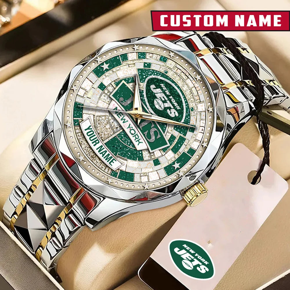 NFL Premium Luxury Stainless Steel Watch Custom Name Gift For Fan - Limited Edition