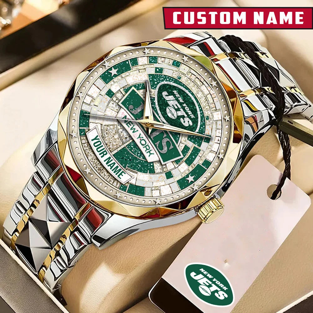 NFL Premium Luxury Stainless Steel Watch Custom Name Gift For Fan - Limited Edition
