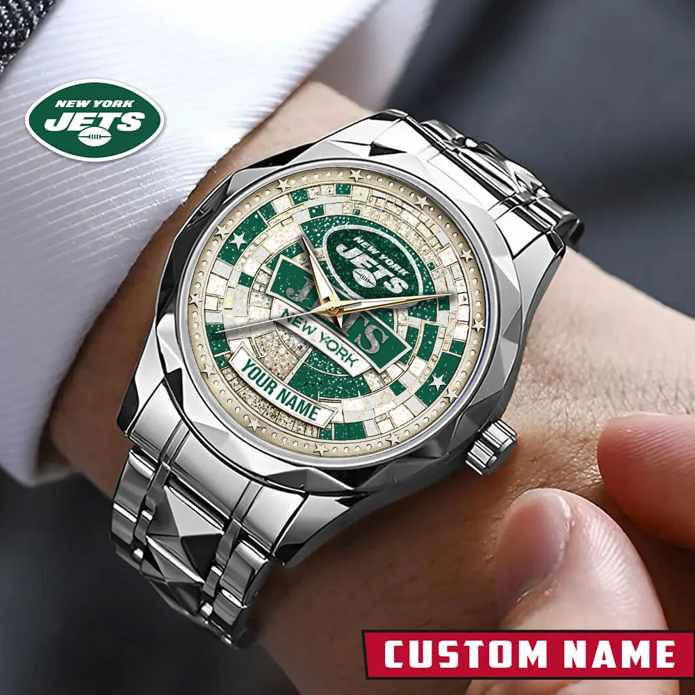 NFL Premium Luxury Stainless Steel Watch Custom Name Gift For Fan - Limited Edition