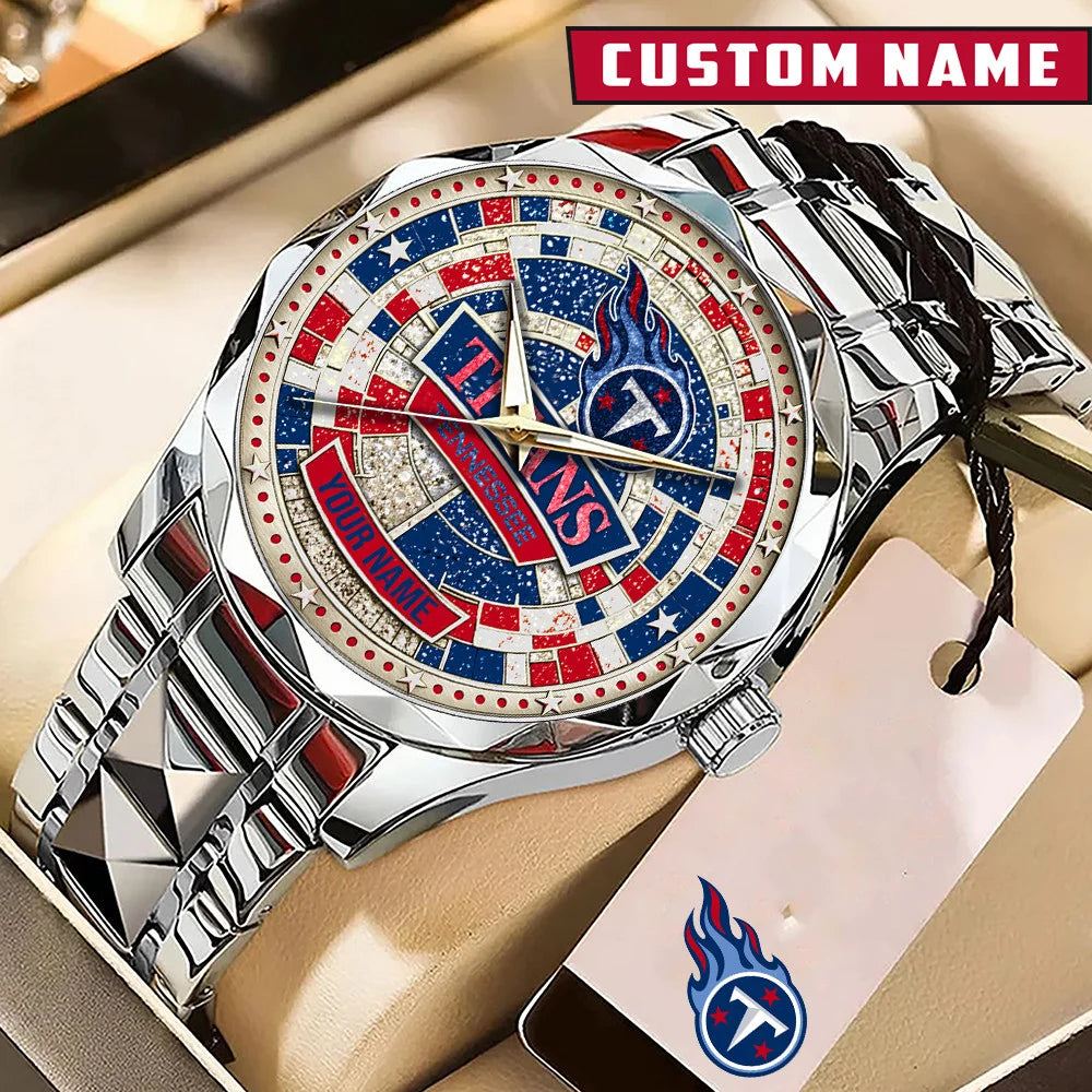 NFL Premium Luxury Stainless Steel Watch Custom Name Gift For Fan - Limited Edition