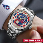 NFL Premium Luxury Stainless Steel Watch Custom Name Gift For Fan - Limited Edition