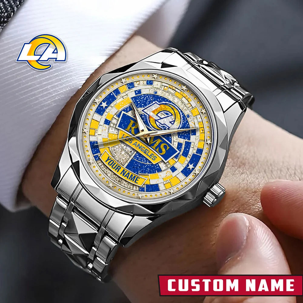 NFL Premium Luxury Stainless Steel Watch Custom Name Gift For Fan - Limited Edition