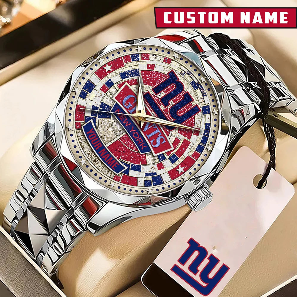 NFL Premium Luxury Stainless Steel Watch Custom Name Gift For Fan - Limited Edition