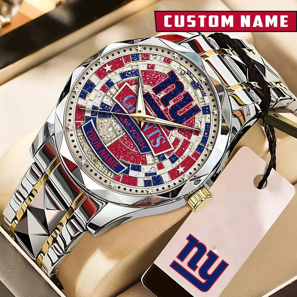 NFL Premium Luxury Stainless Steel Watch Custom Name Gift For Fan - Limited Edition