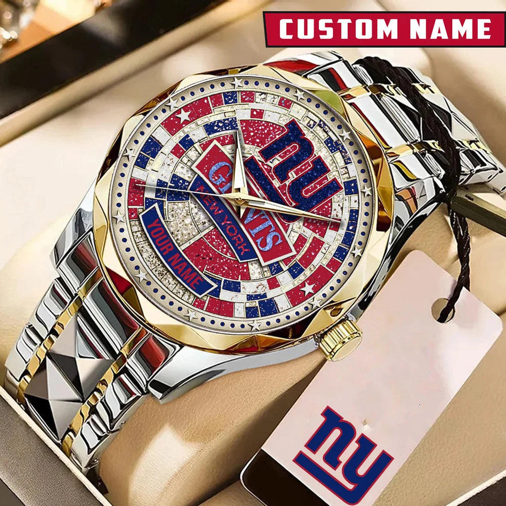 NFL Premium Luxury Stainless Steel Watch Custom Name Gift For Fan - Limited Edition