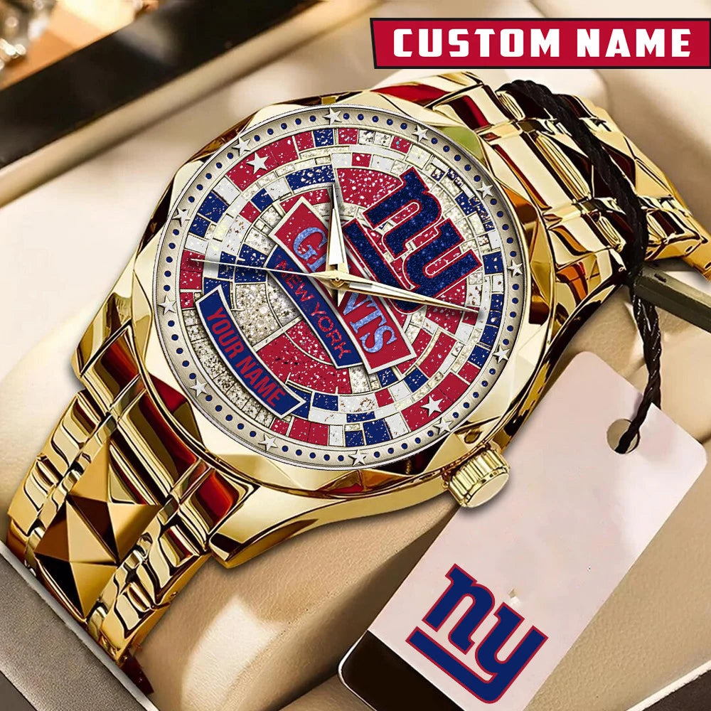 NFL Premium Luxury Stainless Steel Watch Custom Name Gift For Fan - Limited Edition