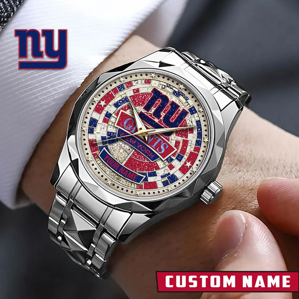 NFL Premium Luxury Stainless Steel Watch Custom Name Gift For Fan - Limited Edition