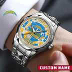 NFL Premium Luxury Stainless Steel Watch Custom Name Gift For Fan - Limited Edition