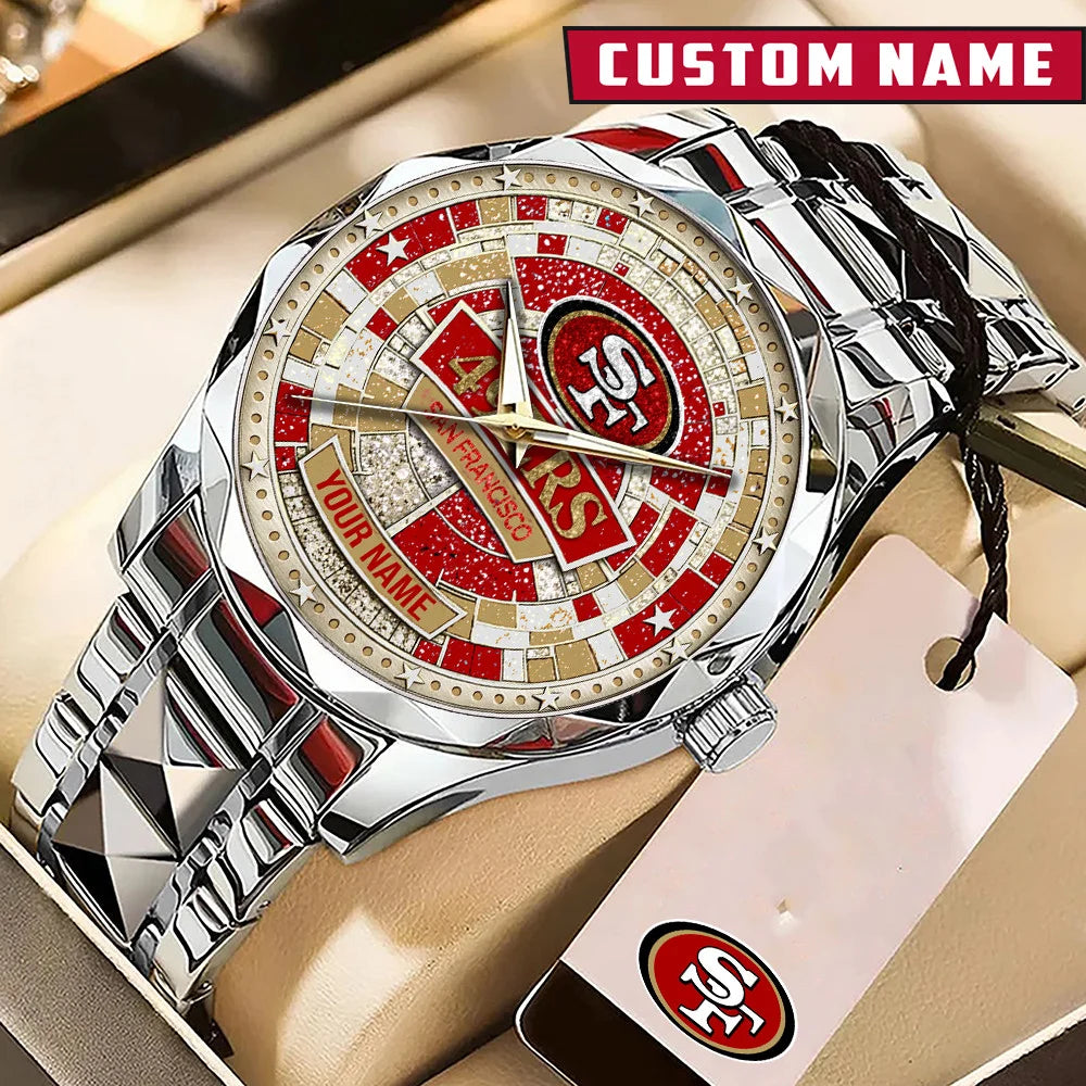 NFL Premium Luxury Stainless Steel Watch Custom Name Gift For Fan - Limited Edition