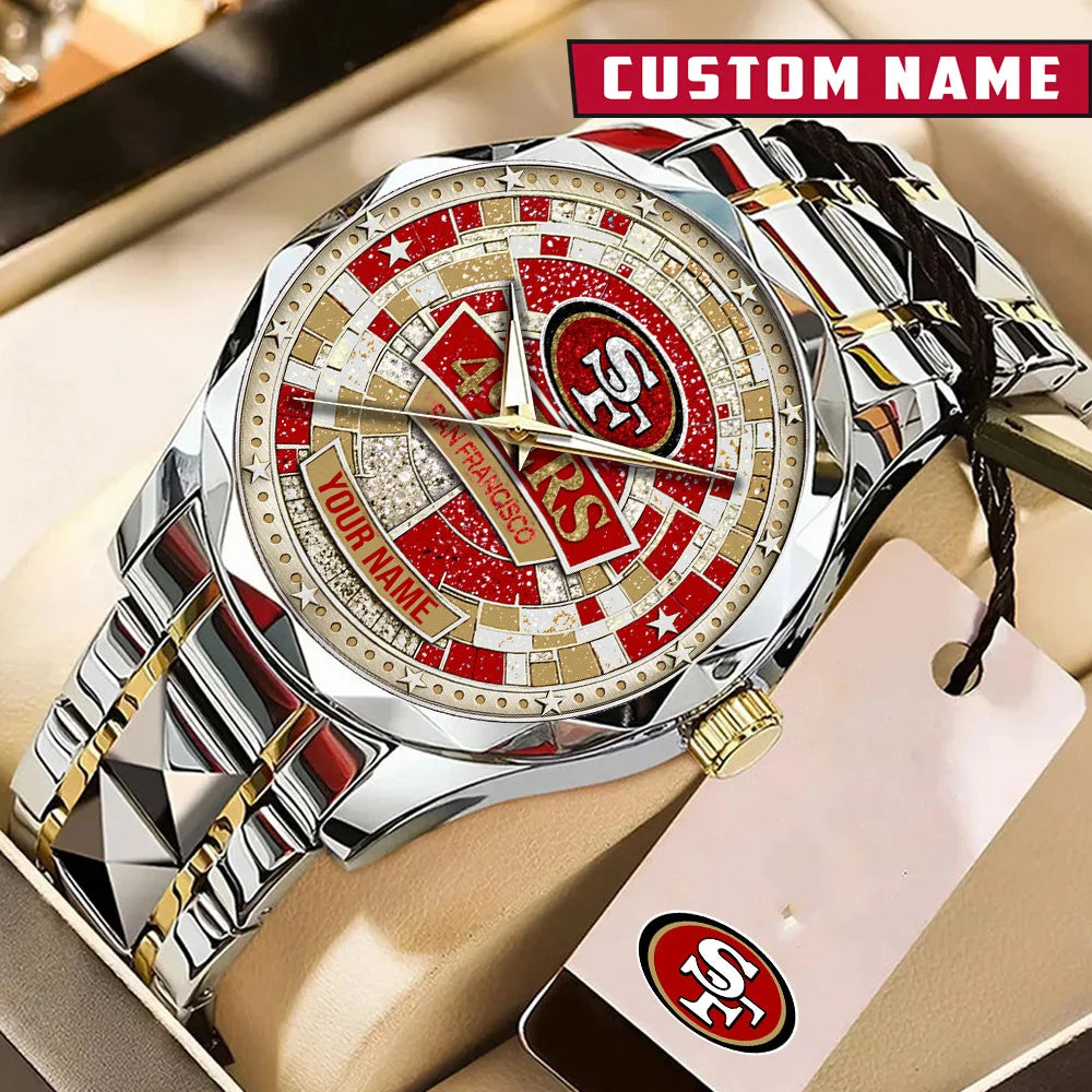 NFL Premium Luxury Stainless Steel Watch Custom Name Gift For Fan - Limited Edition