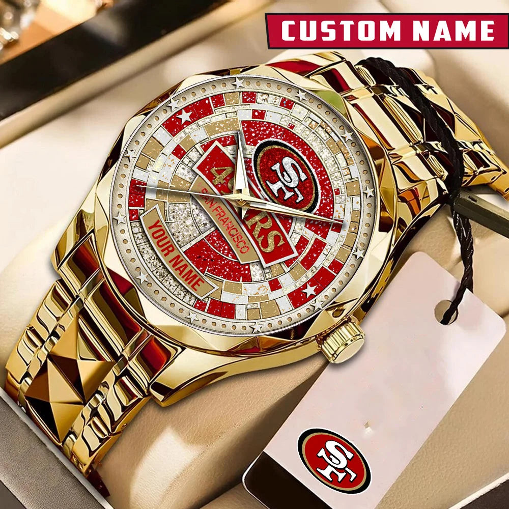NFL Premium Luxury Stainless Steel Watch Custom Name Gift For Fan - Limited Edition
