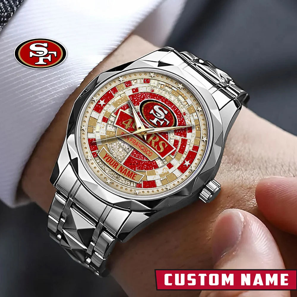 NFL Premium Luxury Stainless Steel Watch Custom Name Gift For Fan - Limited Edition