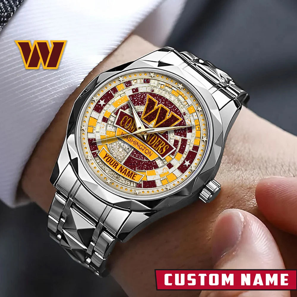 NFL Premium Luxury Stainless Steel Watch Custom Name Gift For Fan - Limited Edition