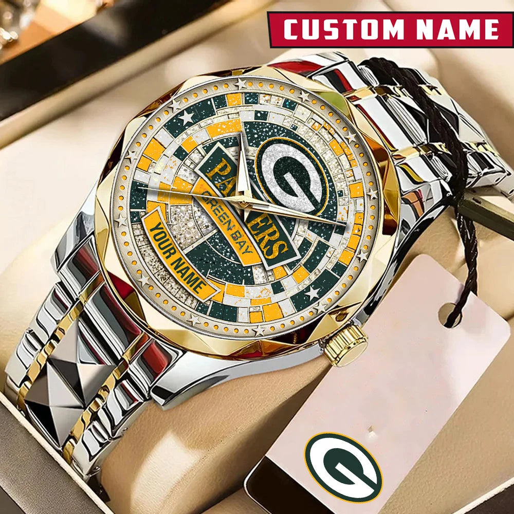 NFL Premium Luxury Stainless Steel Watch Custom Name Gift For Fan - Limited Edition