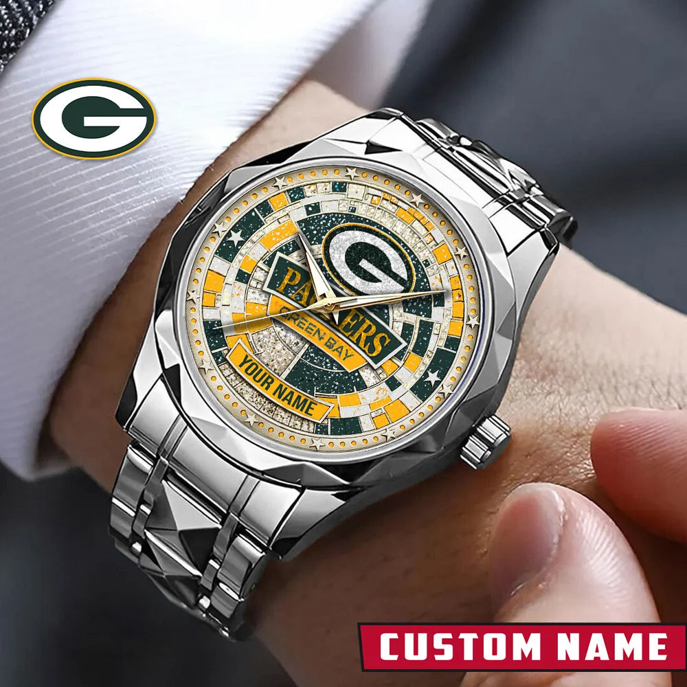 NFL Premium Luxury Stainless Steel Watch Custom Name Gift For Fan - Limited Edition