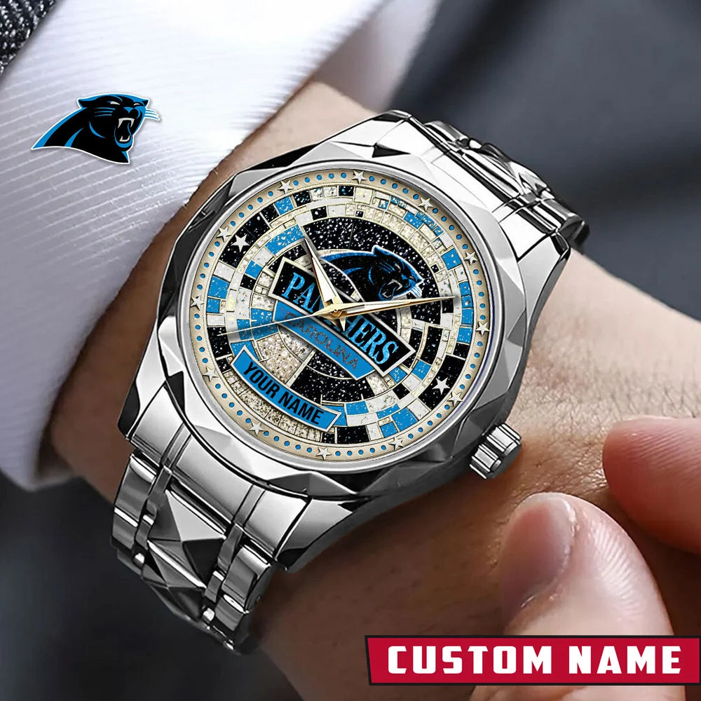 NFL Premium Luxury Stainless Steel Watch Custom Name Gift For Fan - Limited Edition