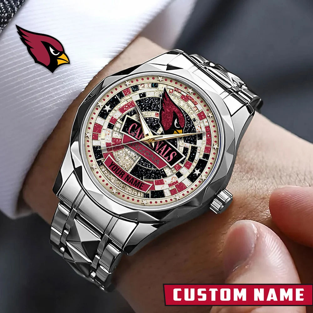 NFL Premium Luxury Stainless Steel Watch Custom Name Gift For Fan - Limited Edition