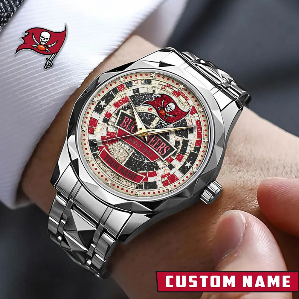 NFL Premium Luxury Stainless Steel Watch Custom Name Gift For Fan - Limited Edition