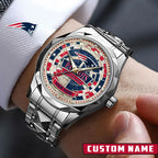 NFL Premium Luxury Stainless Steel Watch Custom Name Gift For Fan - Limited Edition