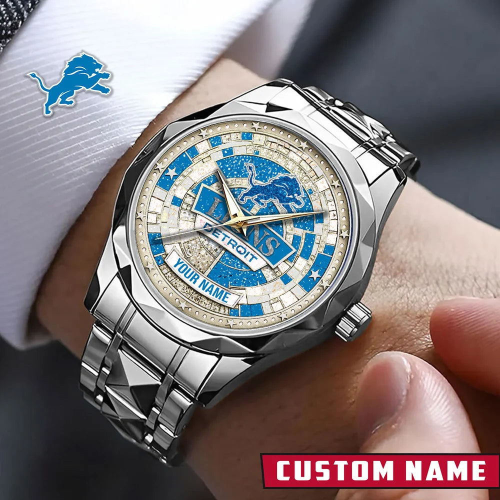 NFL Premium Luxury Stainless Steel Watch Custom Name Gift For Fan - Limited Edition