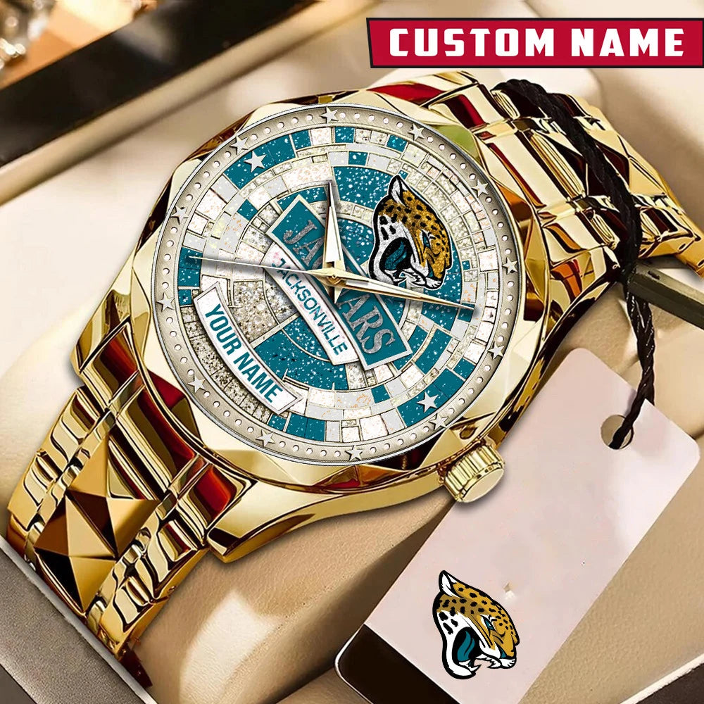 NFL Premium Luxury Stainless Steel Watch Custom Name Gift For Fan - Limited Edition
