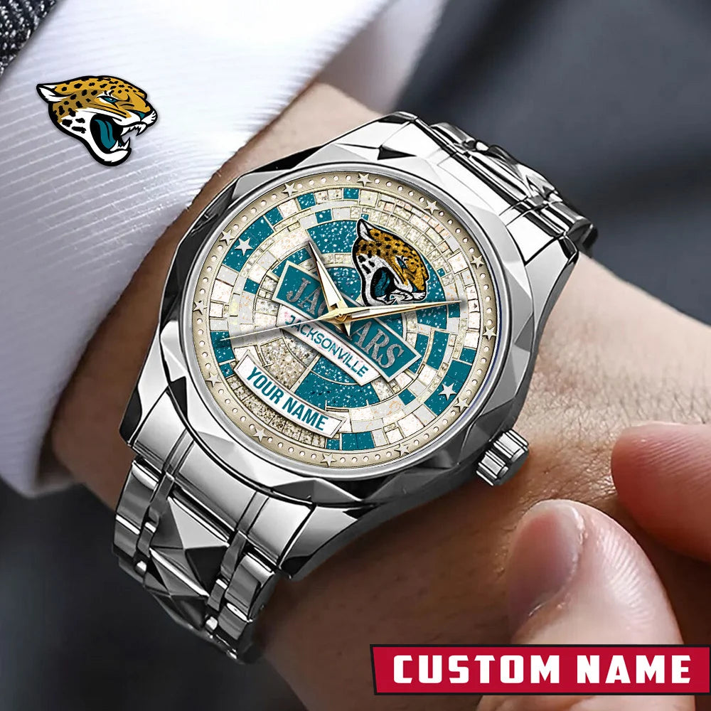 NFL Premium Luxury Stainless Steel Watch Custom Name Gift For Fan - Limited Edition